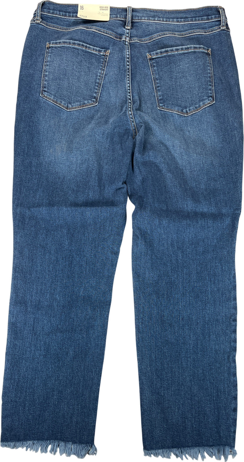 ANA Women’s Medium Wash High Rise Straight Leg Denim Jeans - 16