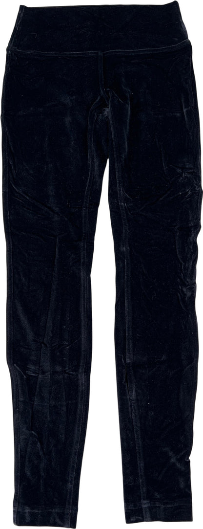 Lululemon Women’s Black Wunder Lounge High Rise Velvet 28” Tight Pants - 8