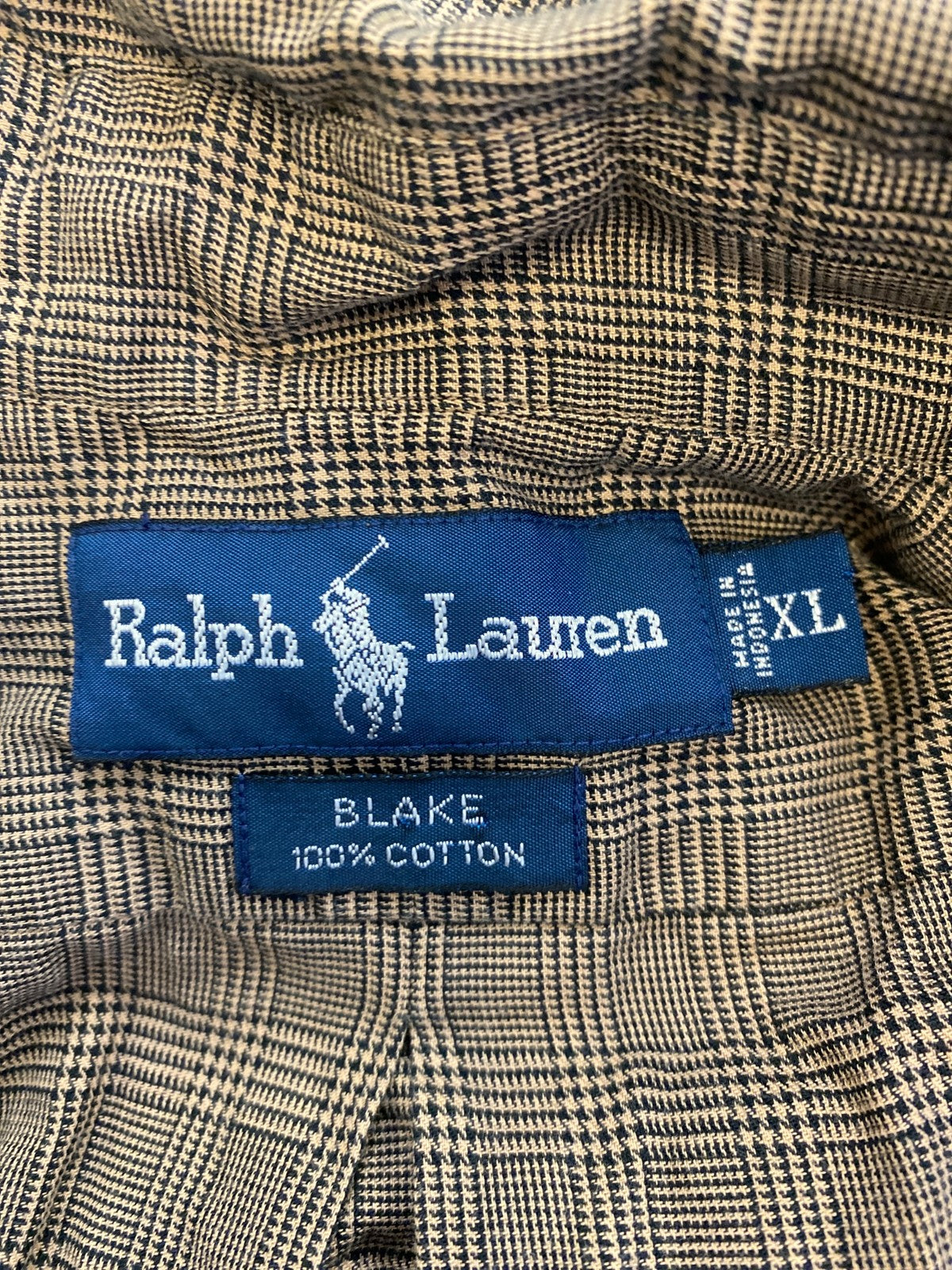 Ralph Lauren Men’s Brown Plaid Long Sleeve Button Up Shirt - XL