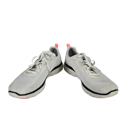 Skechers Women's White Flex Lite Lace Up Athletic Shoes - 9.5