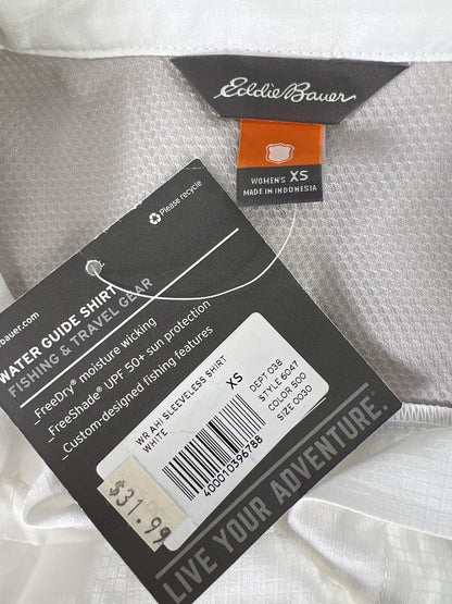 NEW Eddie Bauer Women’s White Water Guide Fishing Button Up Tank Top - XS