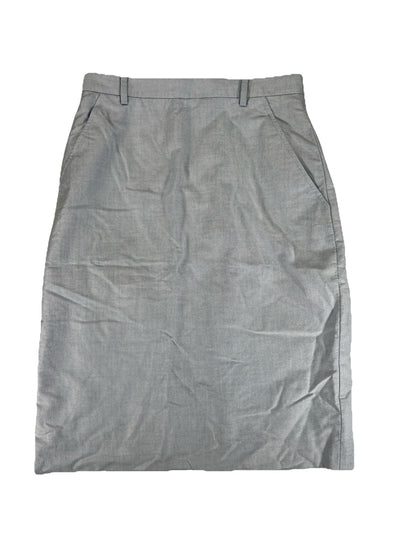 Brooks Brothers Women’s Blue Lined Zip Close Pencil Skirt - 4