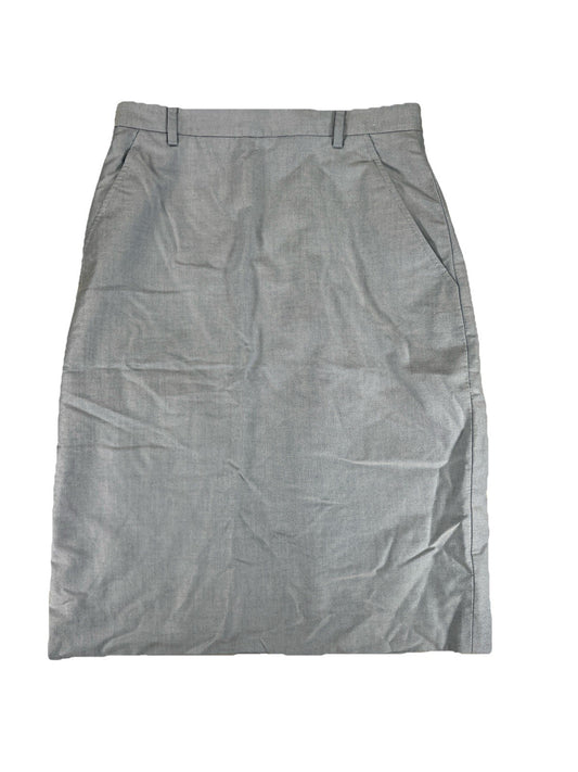 Brooks Brothers Women’s Blue Lined Zip Close Pencil Skirt - 4