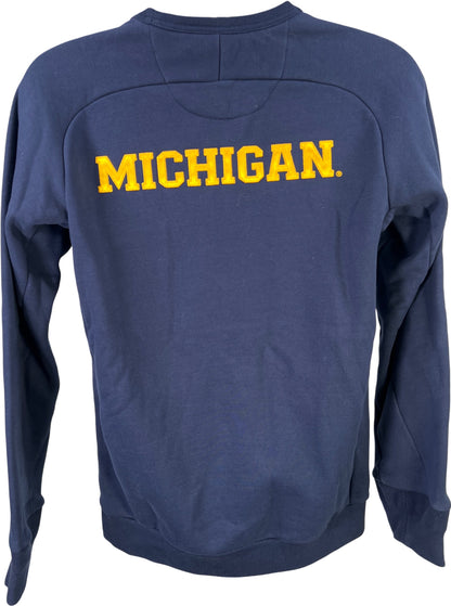 Nike Jordan Men’s Blue U of M Michigan Long Sleeve Crewneck Sweatshirt - M