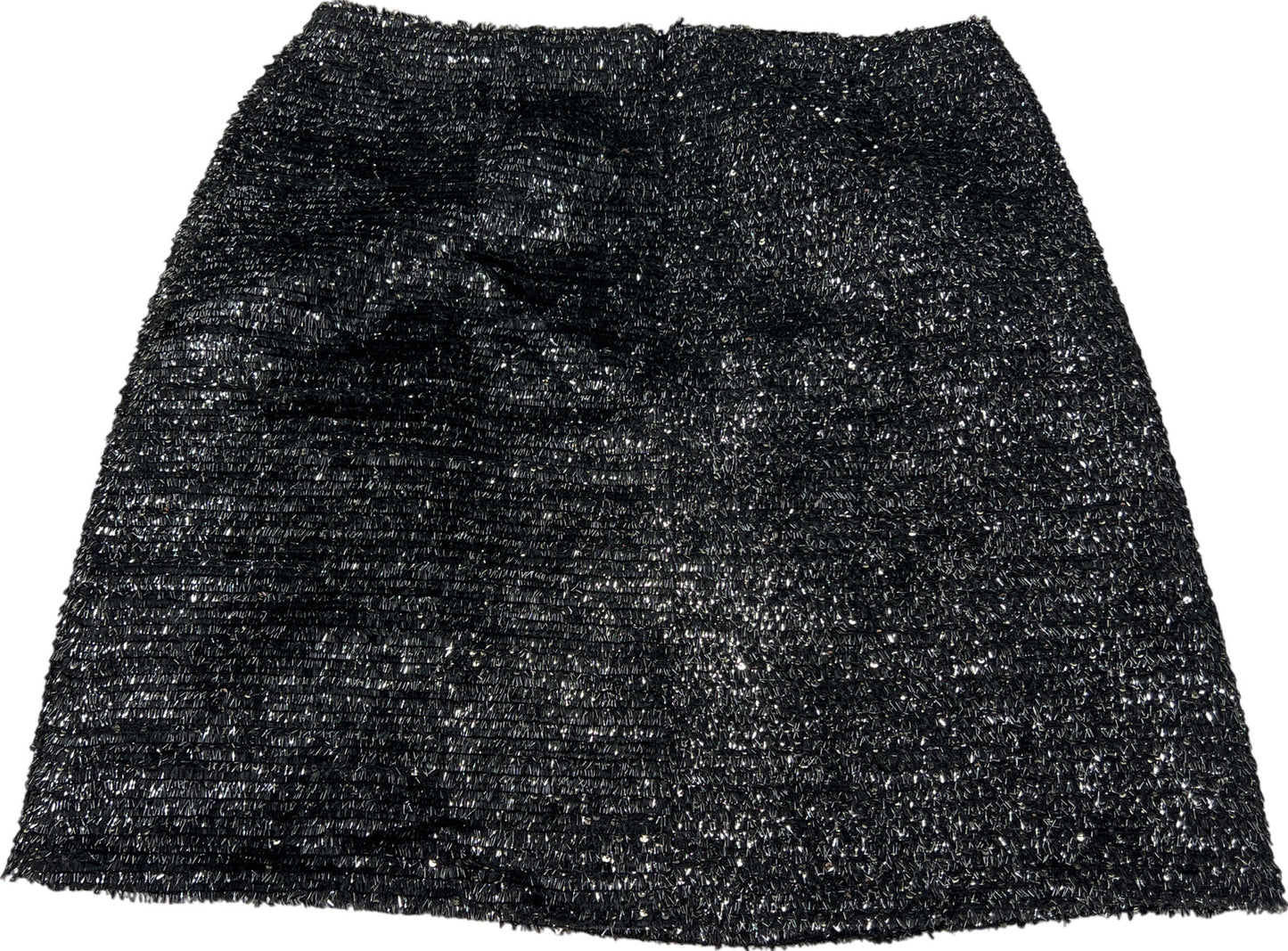 Hutch Anthropologie Women’s Silver Metallic Textured Straight Skirt - M