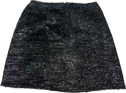 Hutch Anthropologie Women’s Silver Metallic Textured Straight Skirt - M