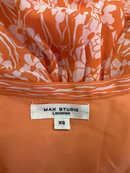 Max Studio Women’s Orange/White Floral 3/4 Sleeve Sundress - XS