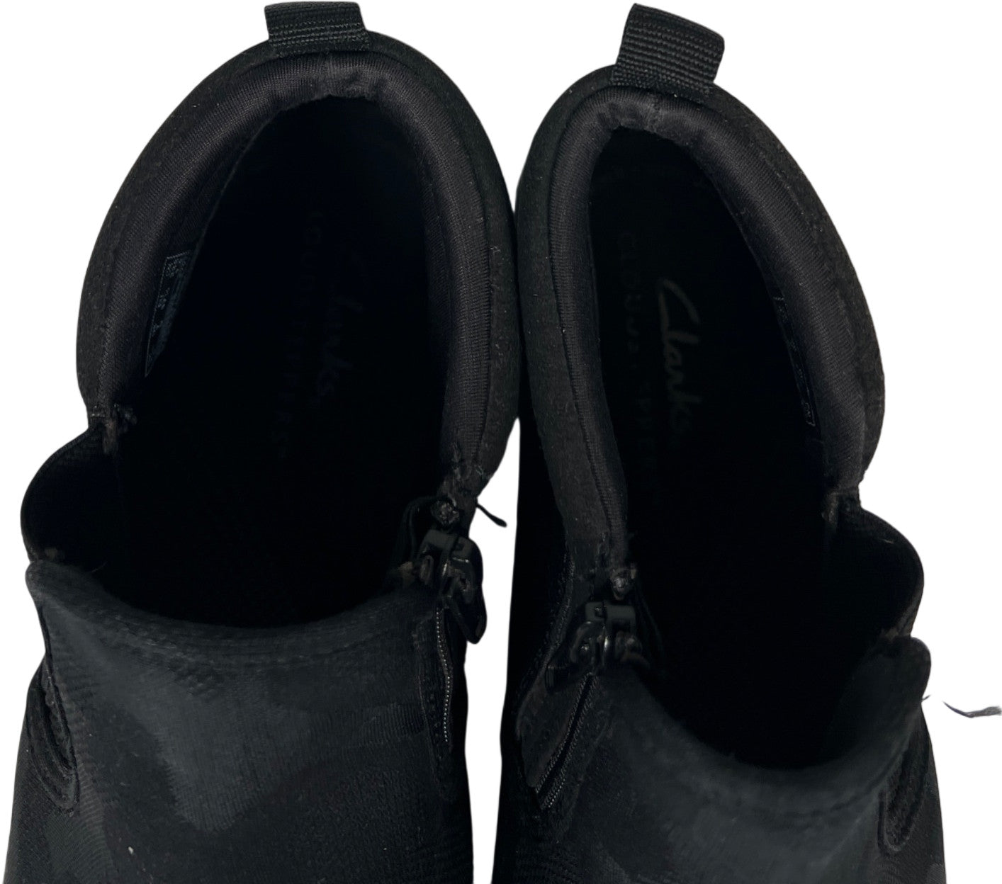 Clarks Cloudsteppers Women’s Black Camoflauge Breeze Clover Booties - 7