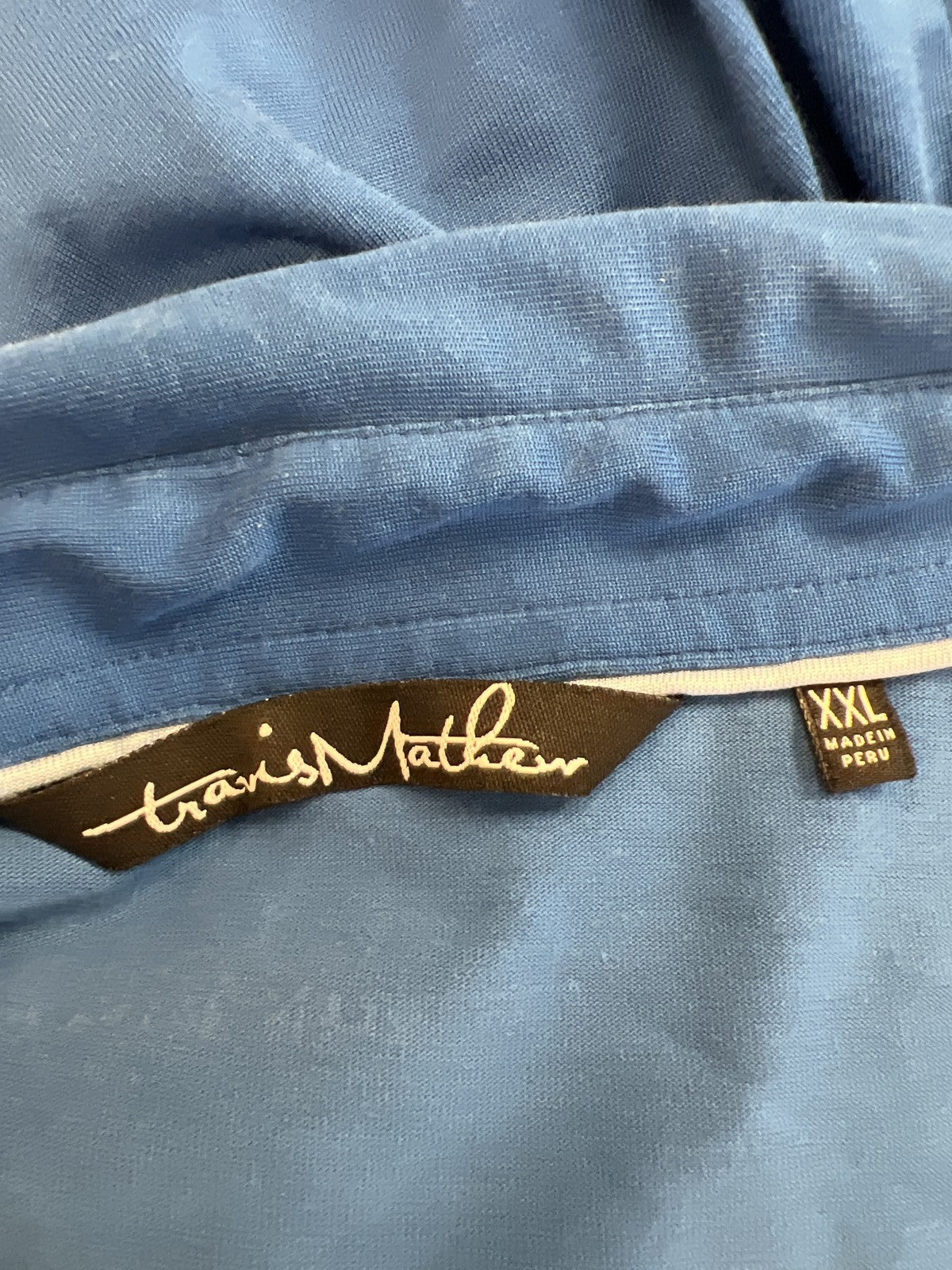 Travis Matthew Men’s Blue Short Sleeve Polo Shirt - XXL