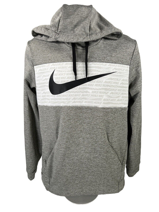 Nike Men's Gray Dri-Fit Fleece Lined Pullover Hoodie - M