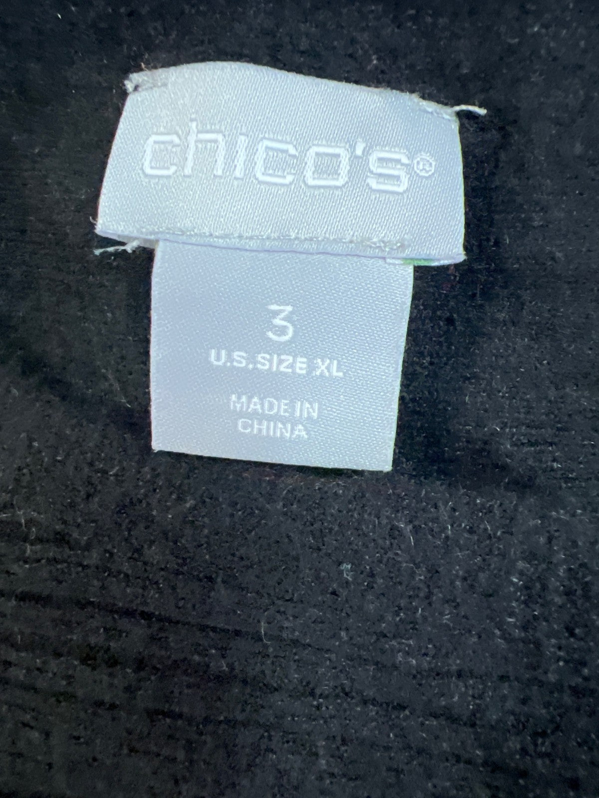 Chico’s Women’s Black Long Sleeve Sweater - 3/US XL