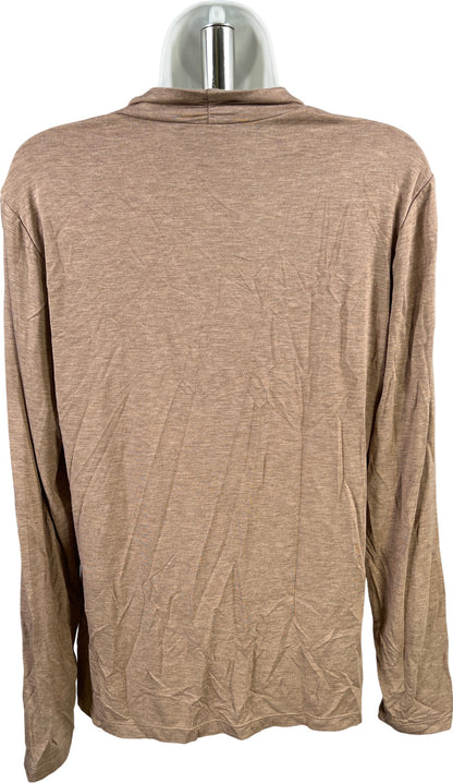 Orvis Women’s Light Brown Long Sleeve V-Neck T-Shirt - M