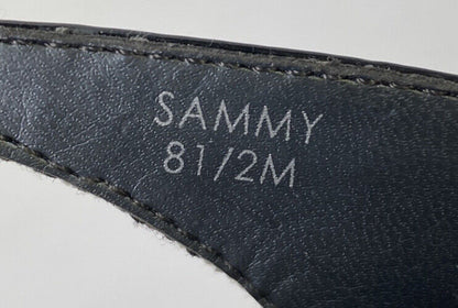 Ellen Tracy Women's Black/White Sammy Pointed Toe Slingnback Heels - 8.5M