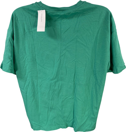 American Eagle Women’s Green Short Sleeve Skeleton Christmas T-Shirt - M