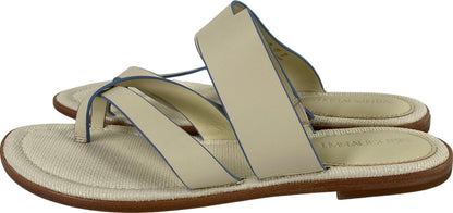 J.McLaughlin Women’s Ivory/White Leather Strappy Sandals - 10