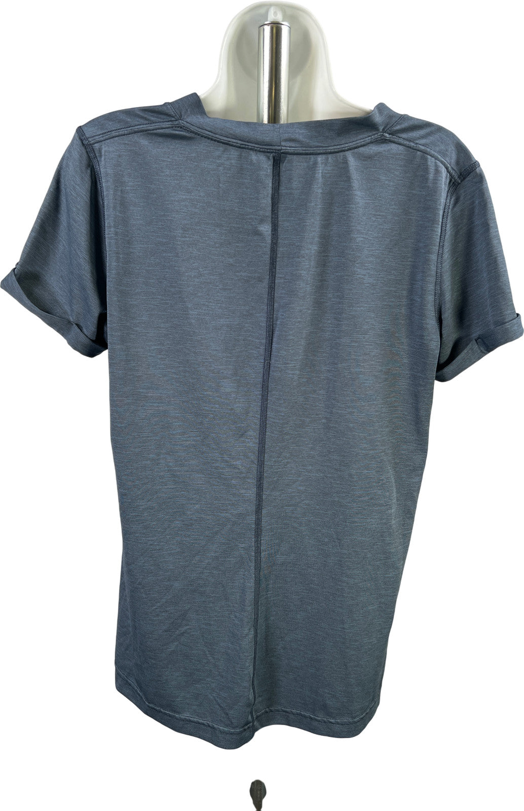 The North Face Women’s Blue FlashDry Short Sleeve V-Neck Athletic Shirt - L