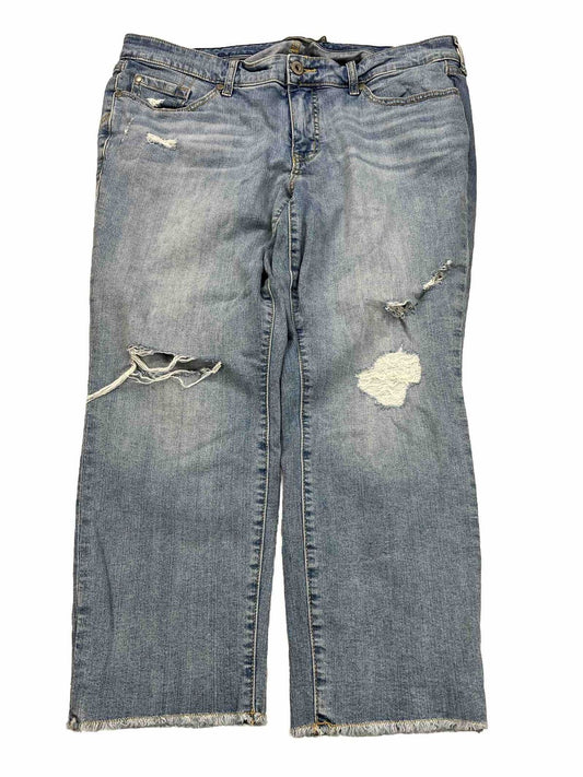 Torrid Women's Light Wash Crop Boyfriend Stretch Jeans - 12