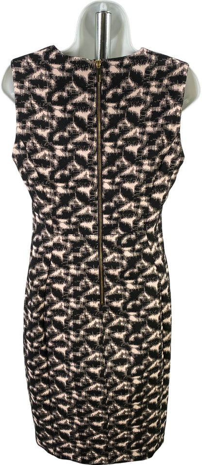 Calvin Klein Women’s Black/Pink Sleeveless Zip Back Sheath Dress - 8
