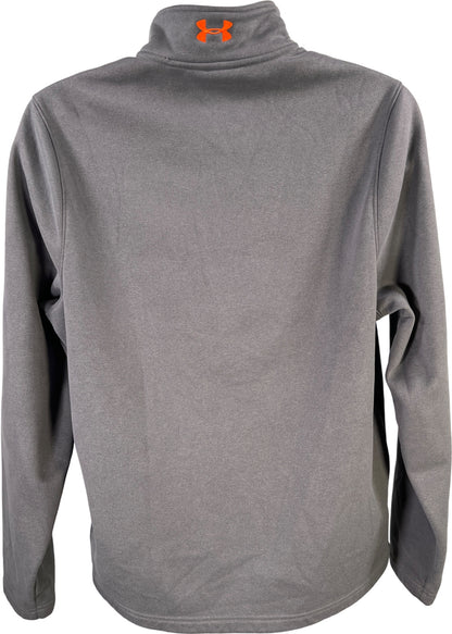 Under Armour Men’s Gray Fleece Lined 1/4 Zip Loose Fit Pullover Sweatshirt - L