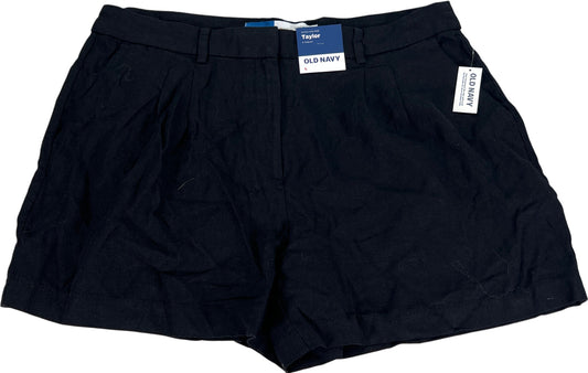 Old Navy Women’s Black Linen Taylor Adjustable Waist 5&quot; Shorts - L