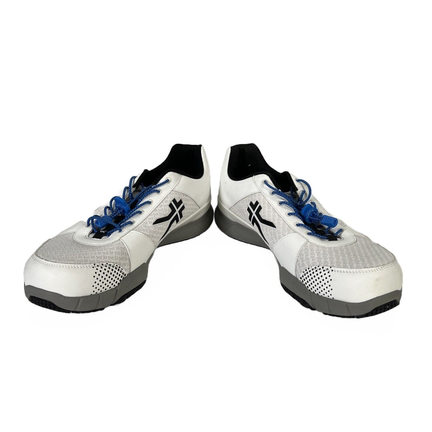 Kuru Men's White Lock Lace Athletic Shoes - 14 Wide