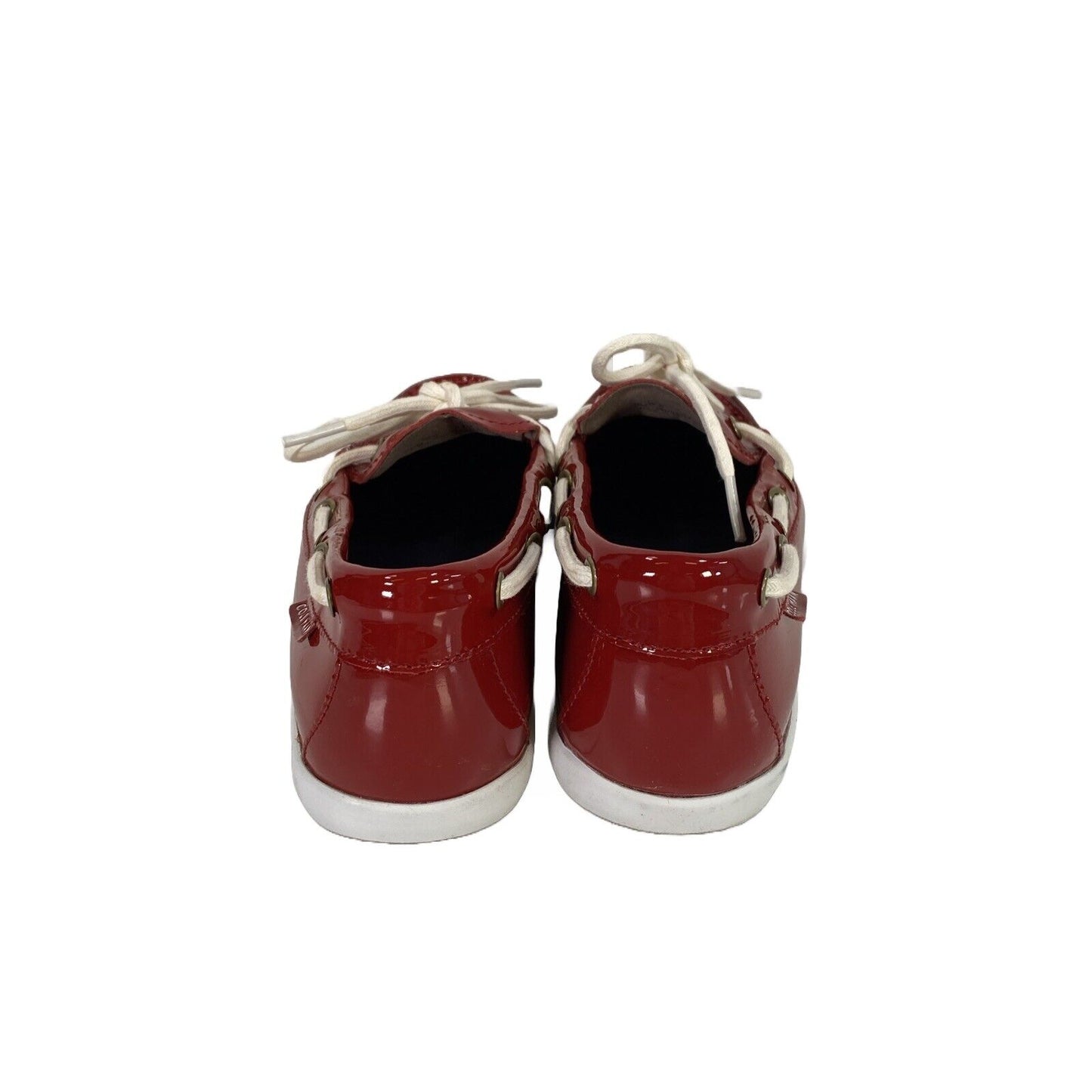 Cole Haan Women's Red Patent Leather Causal Boat Shoes - 6.5