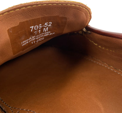 T.B Phelps Men’s Tan Brown Leather Key West Combo Penny Loafers - 11