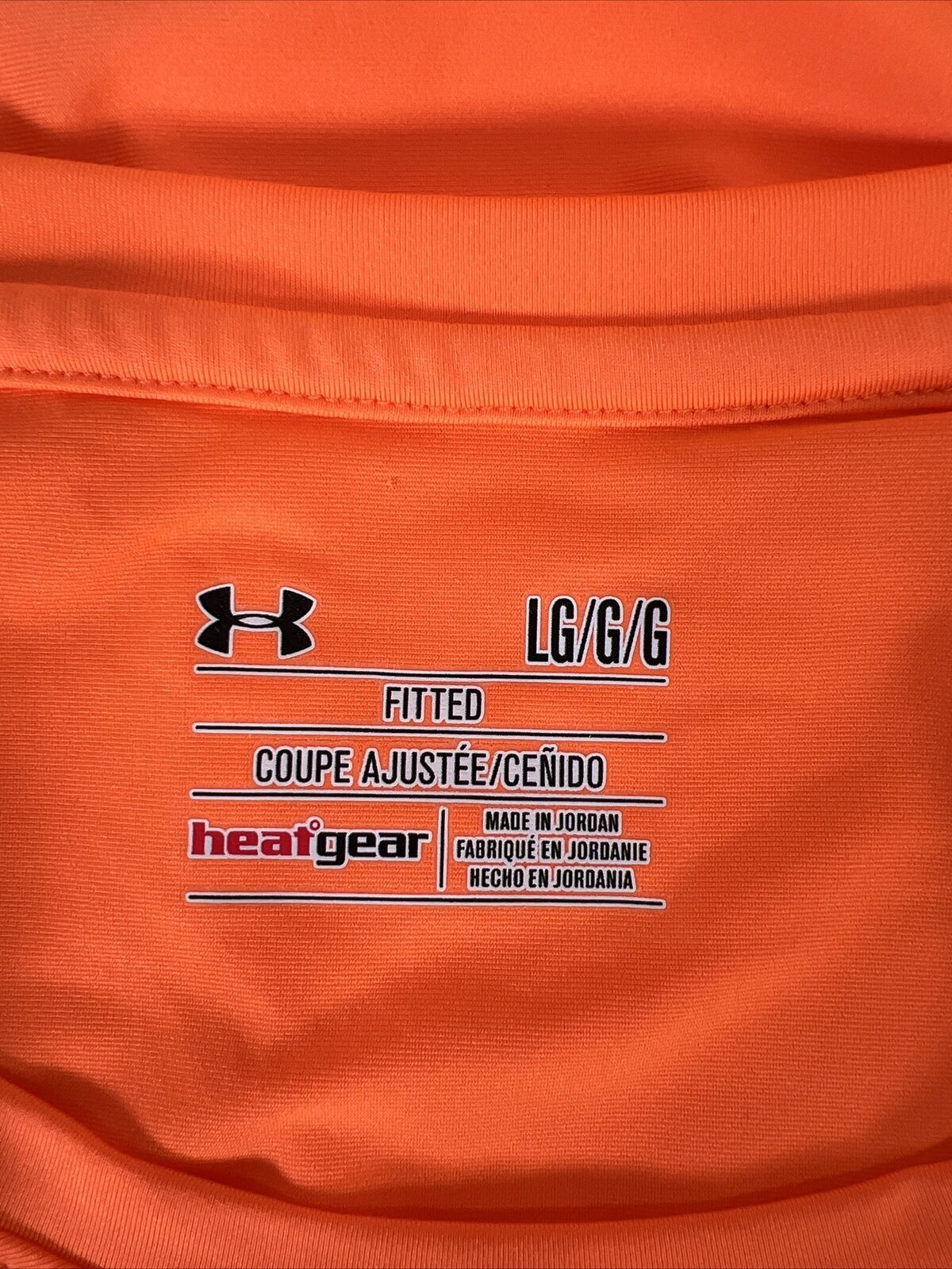 Under Armour Women's Bright Orange HeatGear Fitted Athletic Shirt - L