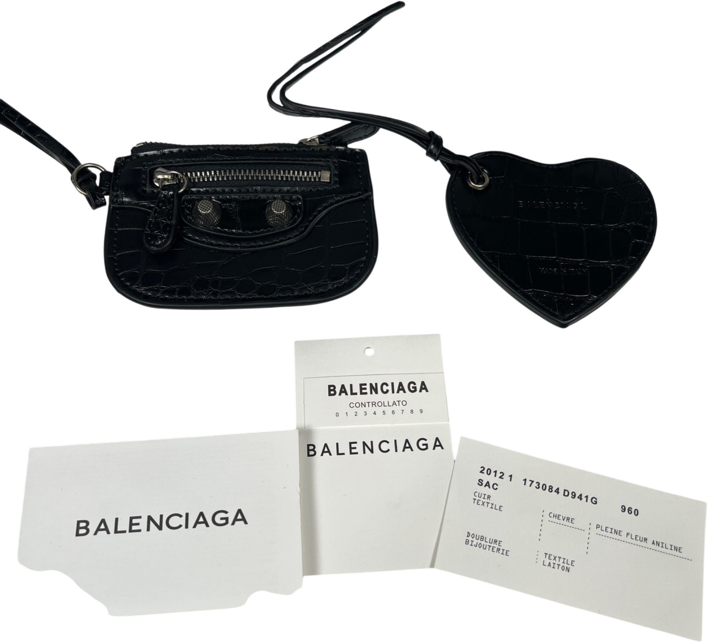 Balenciaga Black Leather Le Cagole Bag Small Satchel Bag Purse