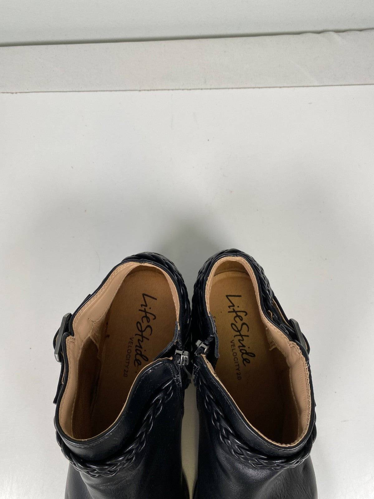 Life Stride Women’s Black Velocity 2.0 Adrianna Side Zip Ankle Booties - 10 Wide