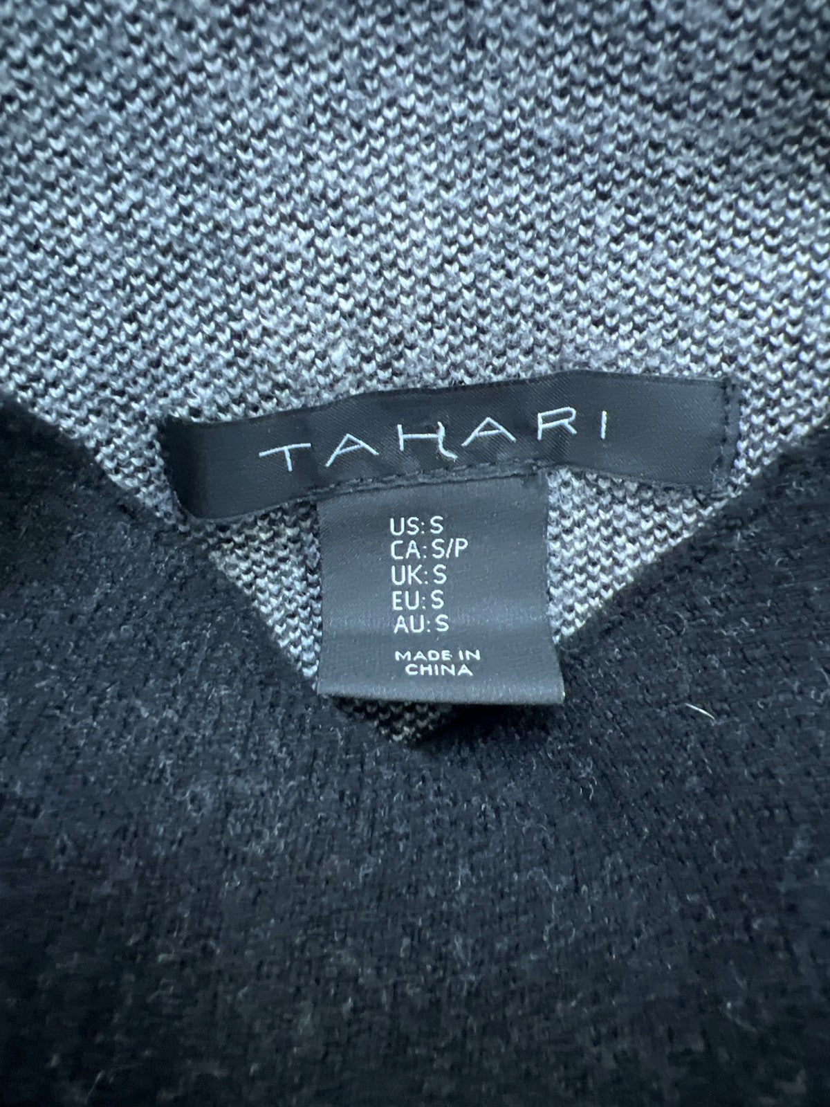 Tahari Women’s Black Star Print Long Sleeve Mock Neck Sweater - S