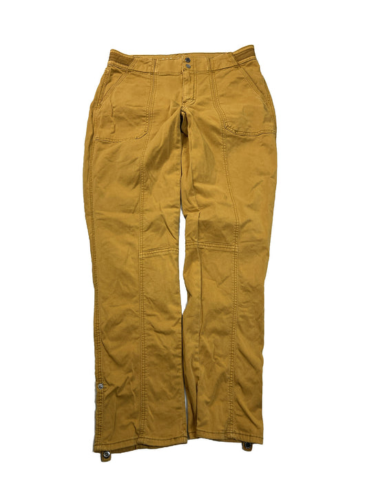 White House Black Market Women's Yellow Pret-a-Pedi Slim Roll Pants - 4