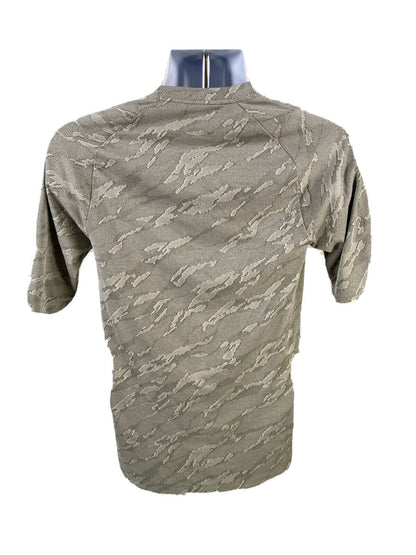 Adidas Men's Gray Camouflage Jacquard Short Sleeve Athletic Shirt - S