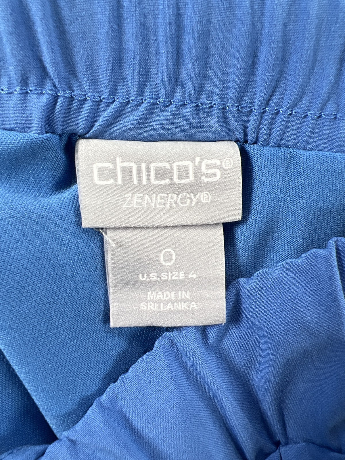 Chico’s Zenergy Women’s Blue Drawstring Lined Athletic Skort - 0/US 4