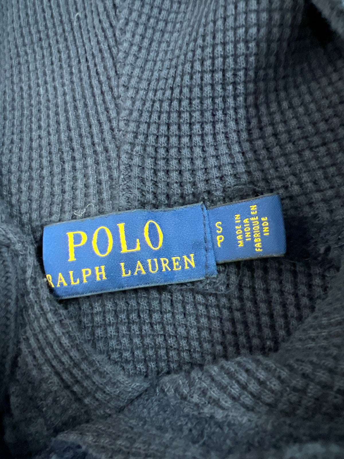 Polo Ralph Lauren Women’s Blue Waffle Knit Long Sleeve Pullover Sweatshirt - S