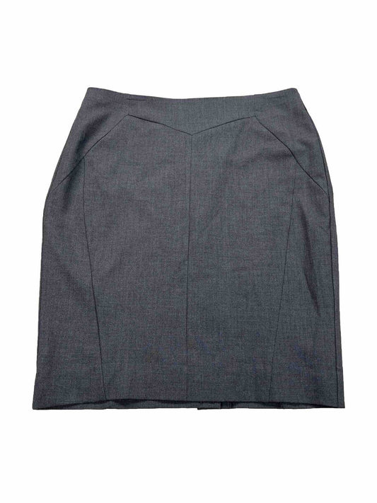 NEW Worthington Women's Gray Lined Straight Knee Length Skirt - 12