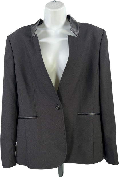 Tahari Women’s Black Long Sleeve One Button Blazer Jacket - 14