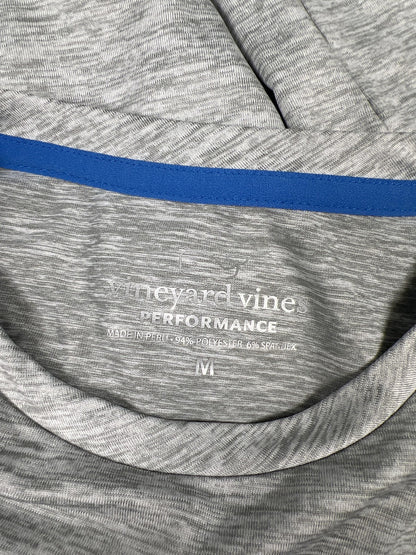Vineyard Vines Men’s Gray Heather Performance Long Sleeve Athletic Shirt - M