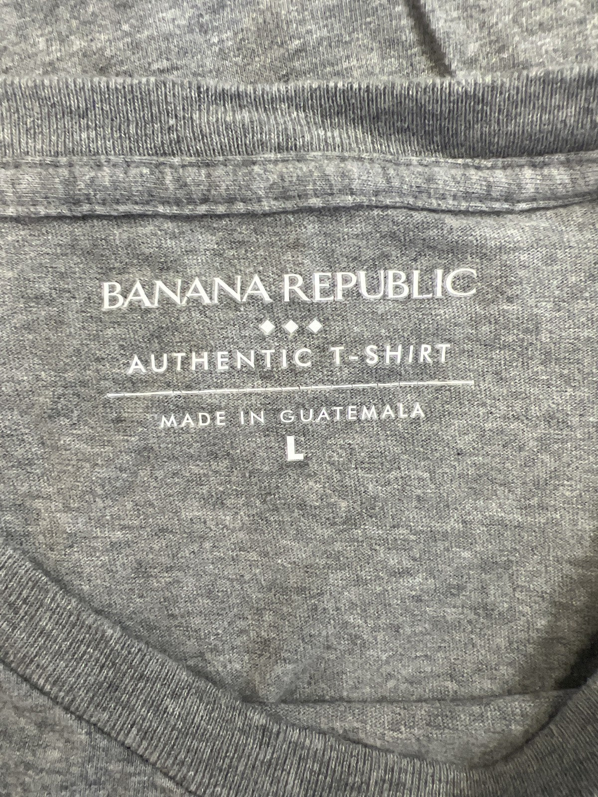 Banana Republic Men’s Gray Short Sleeve Authentic Fit Short Sleeve T-Shirt - L
