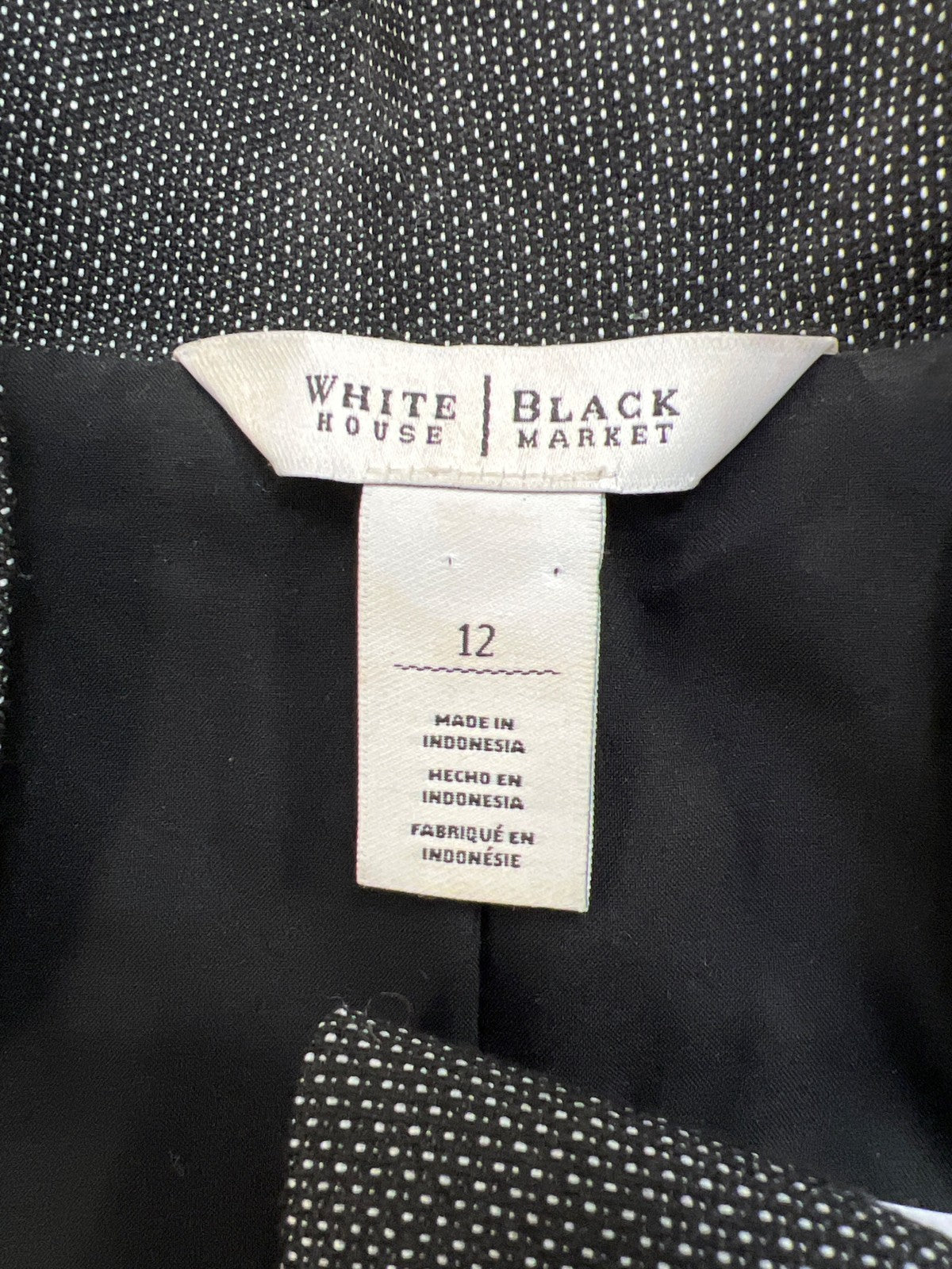 White House Black Market Women’s Black Polka Dot Blazer Jacket - 12