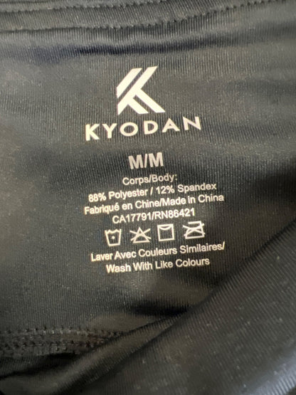 Kyodan Women’s Black Glitter Side High Waist Athletic Leggings - M