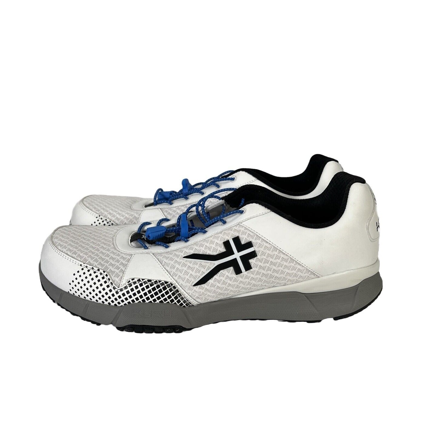 Kuru Men's White Lock Lace Athletic Shoes - 14 Wide