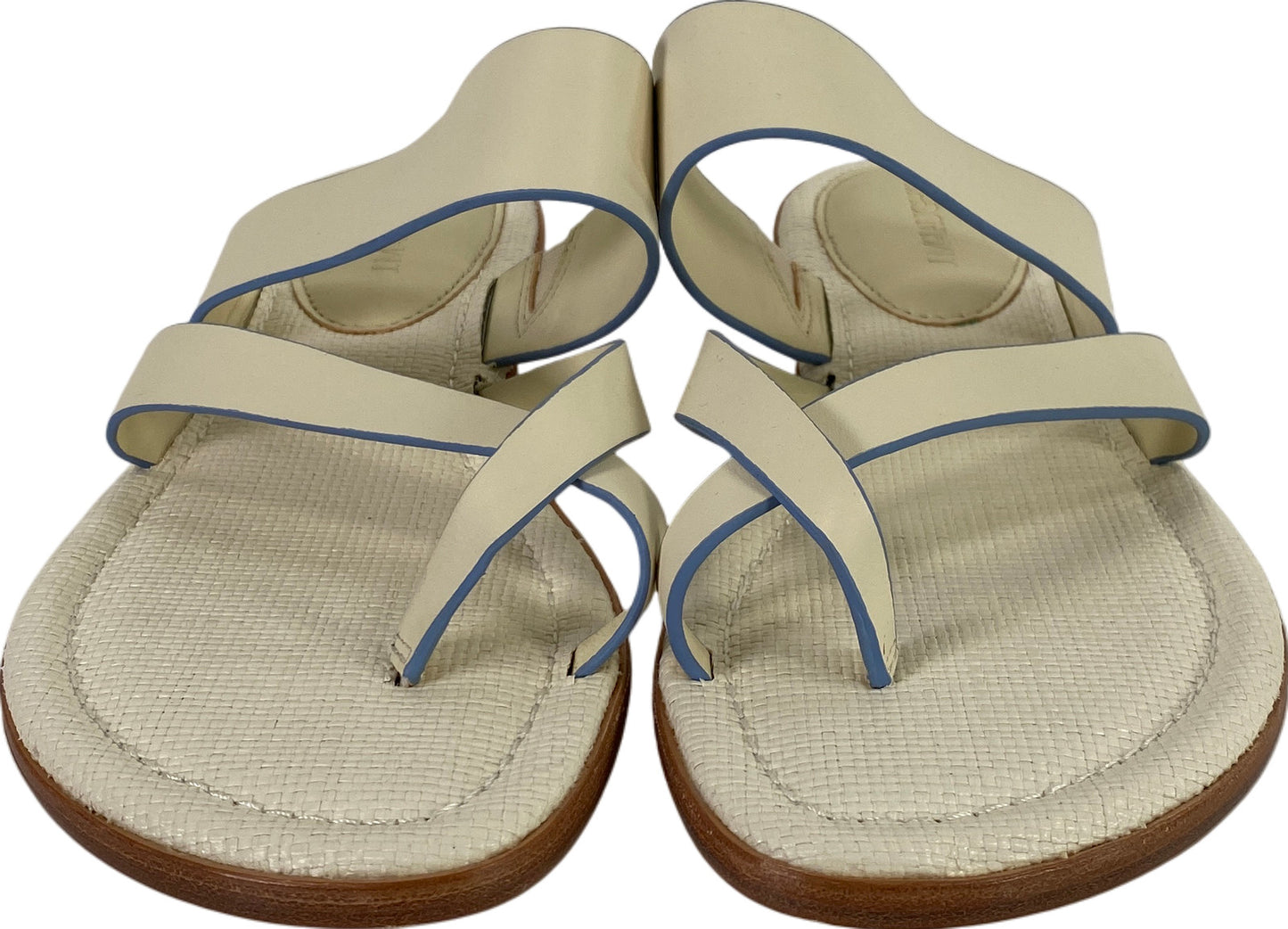 J.McLaughlin Women’s Ivory/White Leather Strappy Sandals - 10