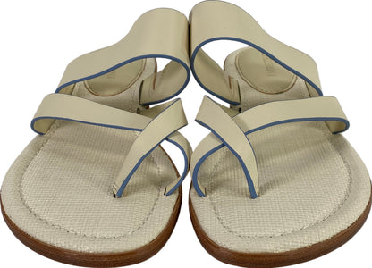 J.McLaughlin Women’s Ivory/White Leather Strappy Sandals - 10