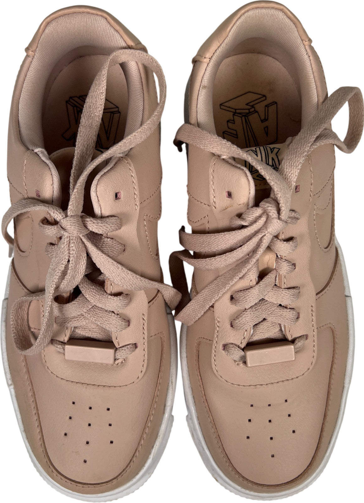 Nike Women’s Pink Air Force Low Pixel Lace Up Sneakers - 6