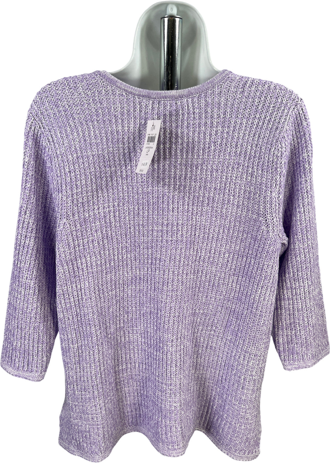 J.Jill Women’s Purple 1/2 Sleeve V-Neck Sweater - L Petite