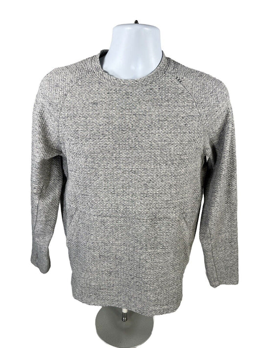 Lululemon Men's Gray At Ease Textured Crew Athletic Sweatshirt - XS