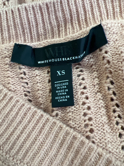 White House Black Market Women’s Pink Long Sleeve Knit Sweater - XS