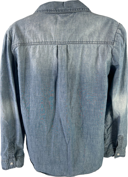 Chico’s Women’s Light Blue Chambray Button Up Top - 0/US S