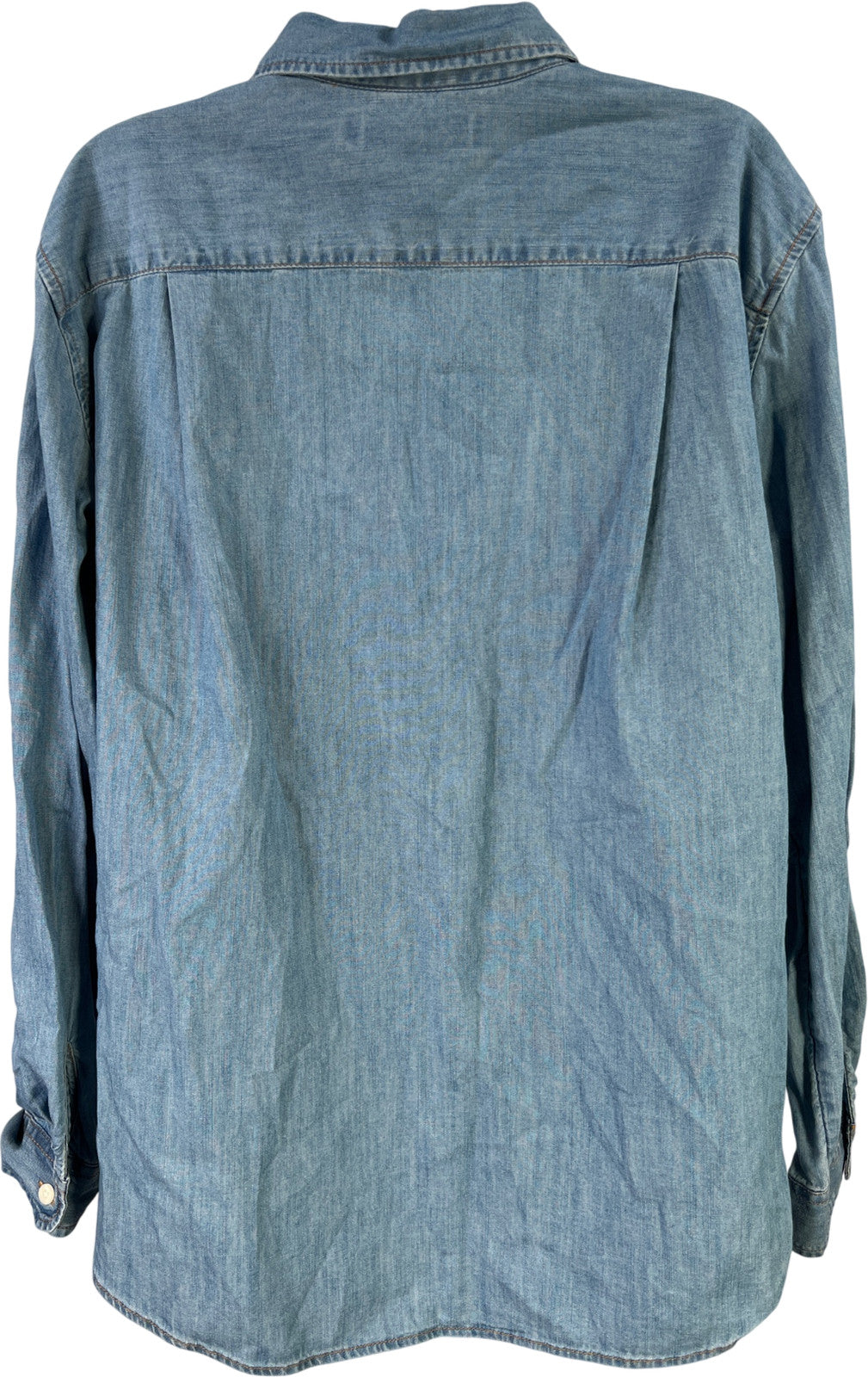 LOFT Women’s Blue Chambray Long Sleeve Button Up Shirt - L